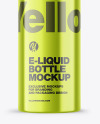 Metallic E-Liquid Bottle Mockup