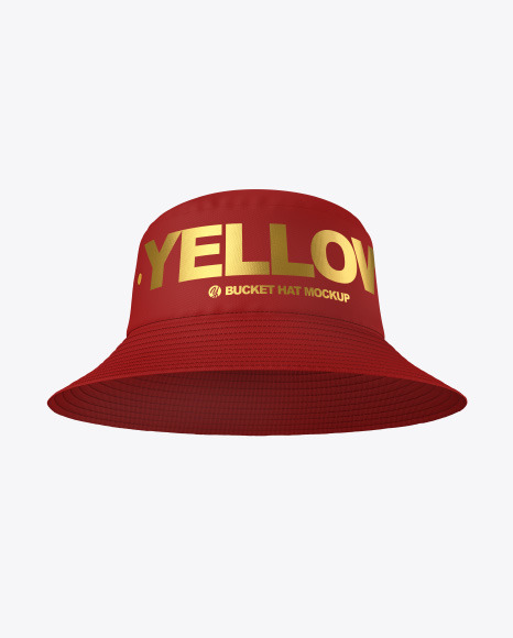 Bucket Hat with Wide Brim Mockup