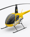 Helicopter Mockup - Half Side View (High-Angle Shot)