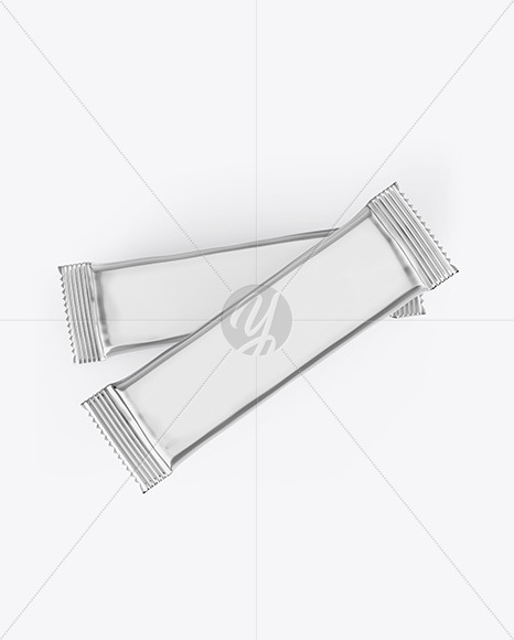 Two Mate Metallic Snack Bars Mockup