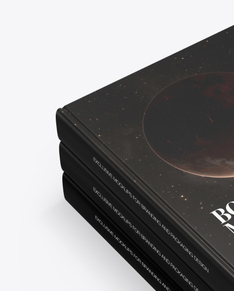 Hardcover Books w/ Fabric Cover Mockup