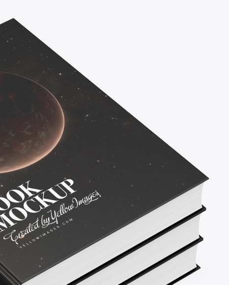 Hardcover Books w/ Fabric Cover Mockup