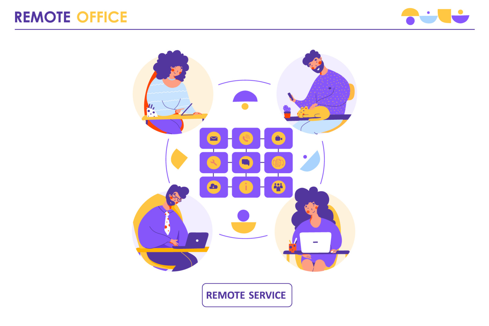 Remote Office - illustration Remote Office - illustration