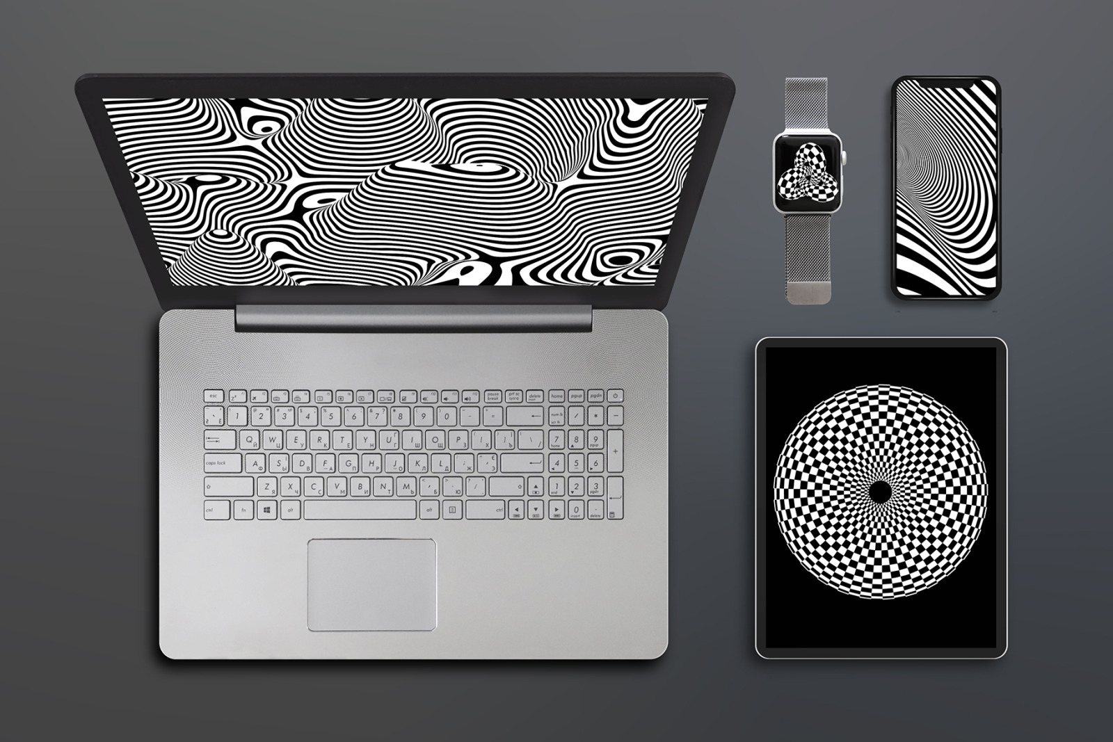 Op Art - Vector Backgrounds Bundle Op Art - Vector Backgrounds Bundle