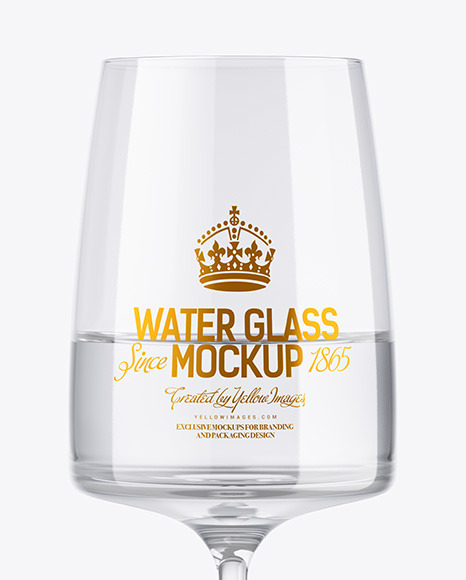 Clear Wine Glass Mockup