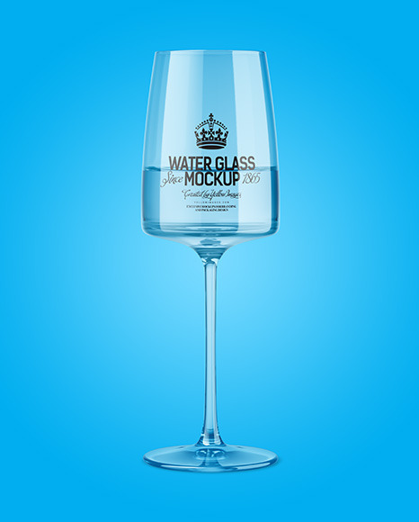 Clear Wine Glass Mockup