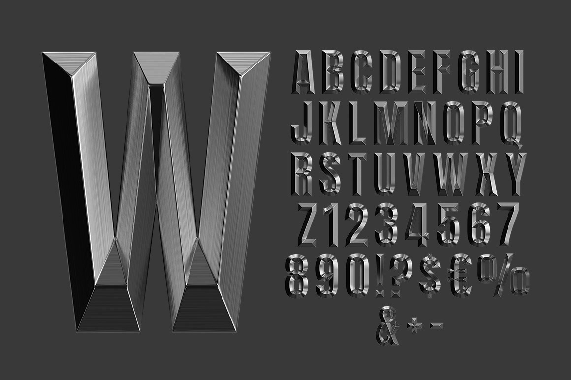 Metal Shine Font Metal Shine Font