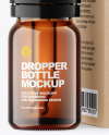 Amber Glass Dropper Bottle w/ Kraft Box Mockup