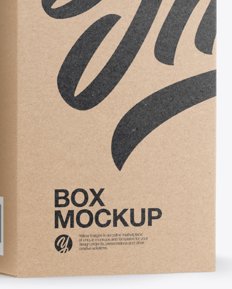 Amber Glass Dropper Bottle w/ Kraft Box Mockup