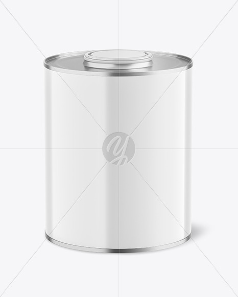 Tin Can with Glossy Finish Mockup