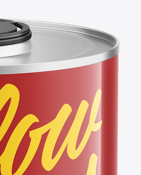 Tin Can with Glossy Finish Mockup