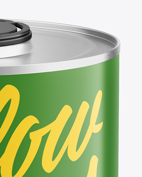 Tin Can with Matte Finish Mockup