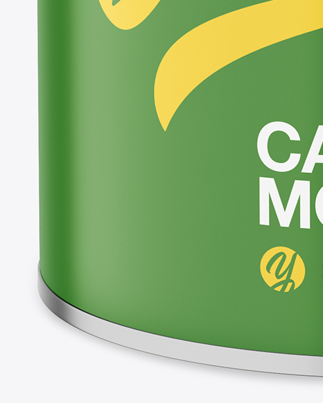 Tin Can with Matte Finish Mockup