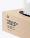 Kraft Box w/ Wipes Mockup