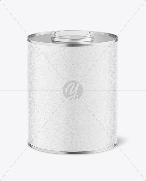 Tin Can with Kraft Finish Mockup