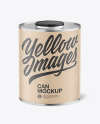 Tin Can with Kraft Finish Mockup