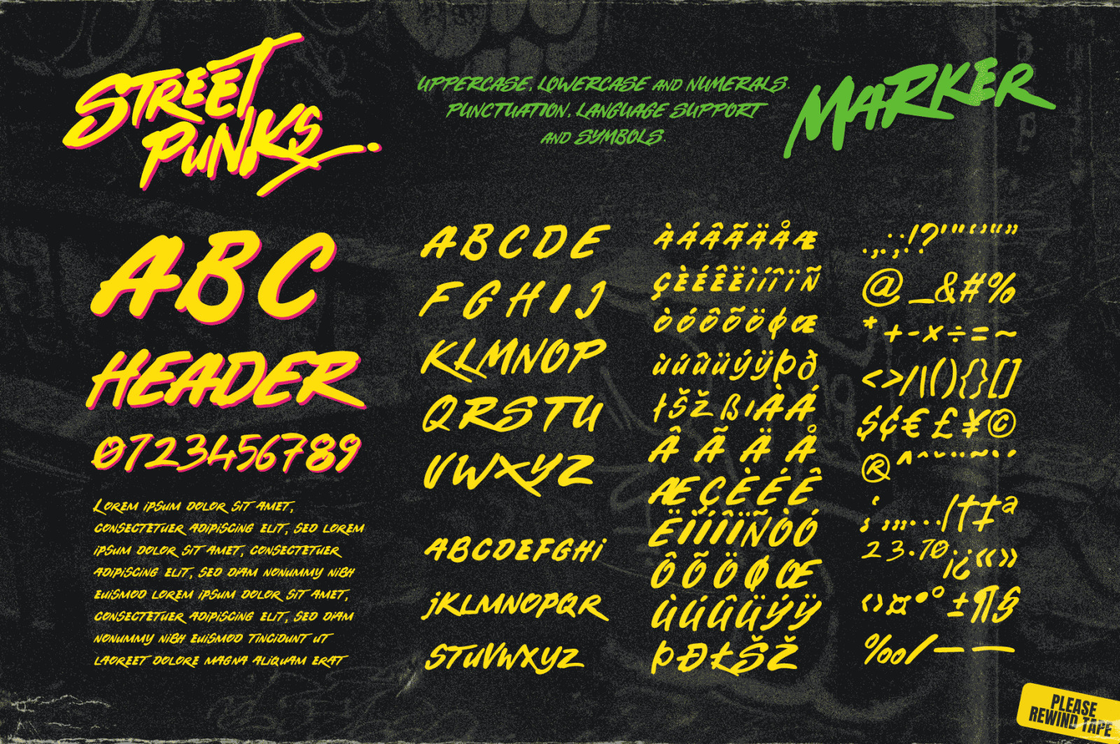 Street Punks: Graffiti Inspired Marker Pen and Paint Brush Font