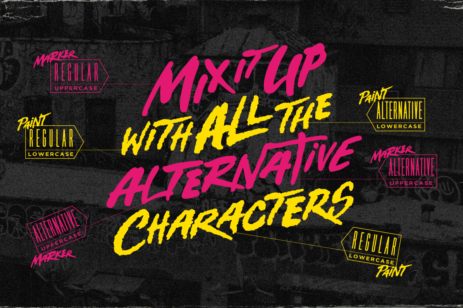 Street Punks: Graffiti Inspired Marker Pen and Paint Brush Font