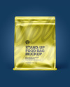 Metallic Food Bag Mockup