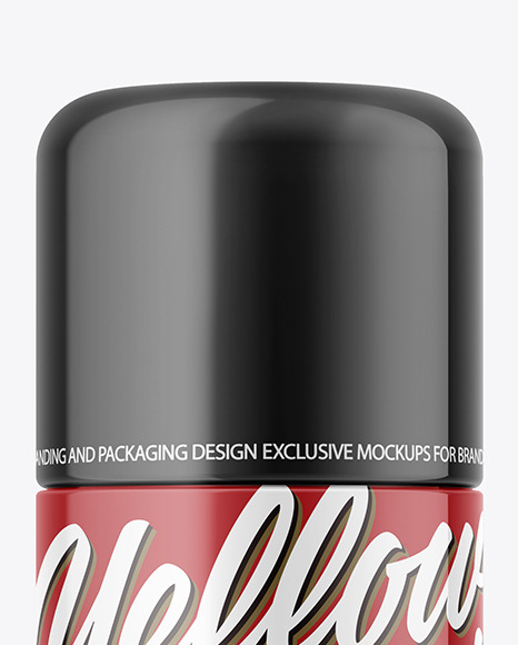 Glossy Plastic Cosmetic Bottle Mockup