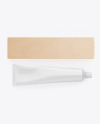 Kraft Box w/ Glossy Cosmetic Tube Mockup