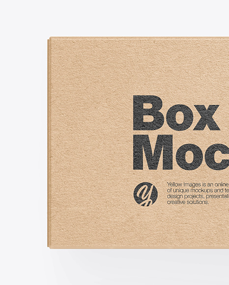 Kraft Box w/ Glossy Cosmetic Tube Mockup