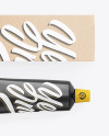 Kraft Box w/ Glossy Cosmetic Tube Mockup