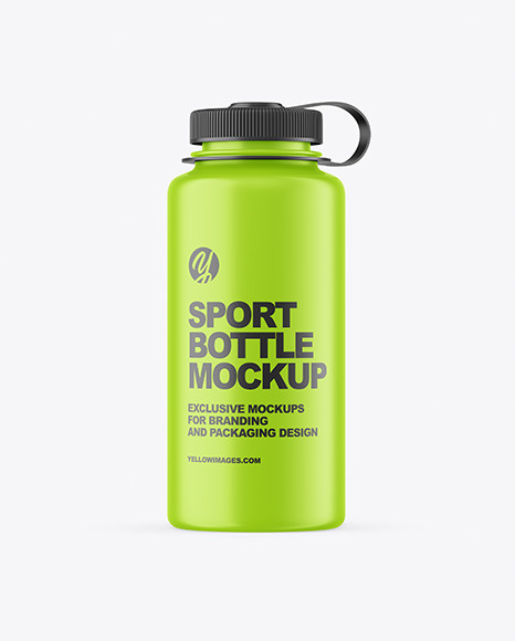 Matte Sport Bottle Mockup