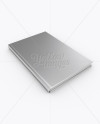 Metallic Book Mockup - Half Side View (High-Angle Shot)