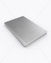 Metallic Book Mockup - Half Side View (High-Angle Shot)