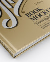 Metallic Book Mockup - Half Side View (High-Angle Shot)