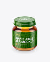 Baby Apple Juice Small Jar Mockup (High-Angle Shot)