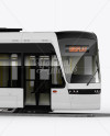 Light Rail Train Bybanen Mockup - Half Side View