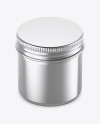 50ml Metallic Round Tin Box Mockup (High-Angle Shot)