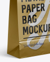 Metallic Paper Food/Snack Bag Mockup - Halfside View