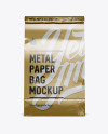 Metallic Paper Food/Snack Bag Mockup - Front View