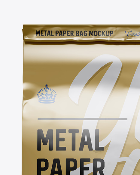 Metallic Paper Food/Snack Bag Mockup - Front View