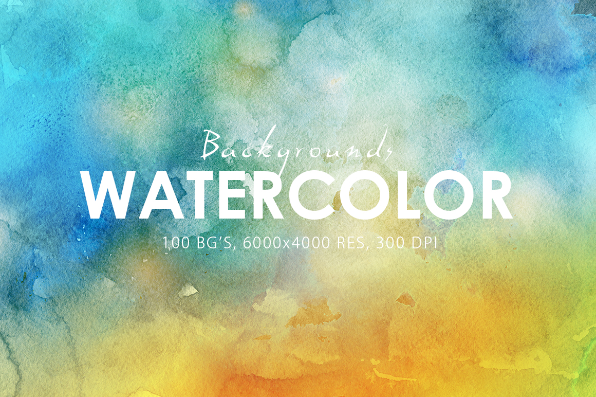 100 Watercolor Backgrounds Vol. 1