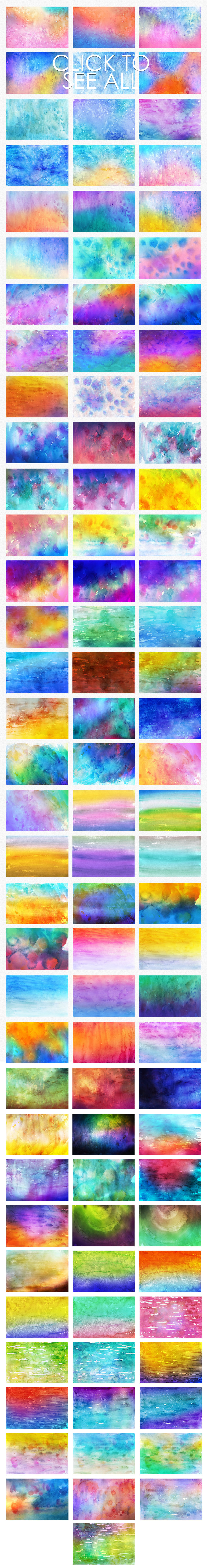 100 Watercolor Backgrounds Vol. 2