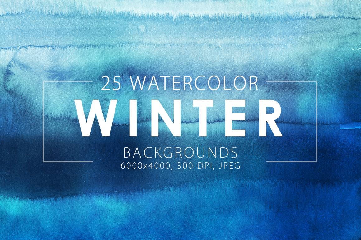 Winter Watercolor Backgrounds