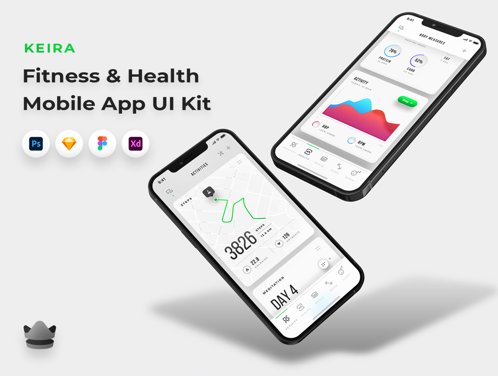 Keira - Fitness &amp; Health App UI Kit