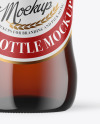 Amber Glass Beer Bottle Mockup