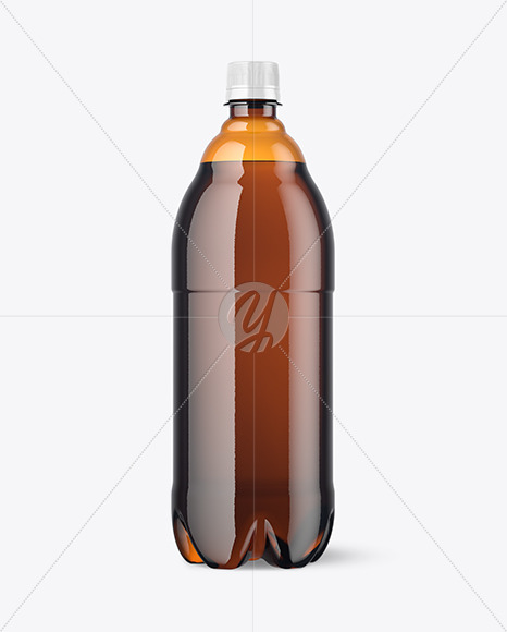 Amber Plastic Bottle Mockup