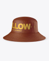 Leather Bucket Hat w/ Wide Brim Mockup