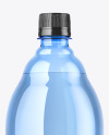 Blue Plastic Water Bottle Mockup