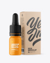 Matte Dropper Bottle w/ Kraft Box Mockup Matte Dropper Bottle w/ Kraft Box Mockup