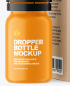 Matte Dropper Bottle w/ Kraft Box Mockup Matte Dropper Bottle w/ Kraft Box Mockup