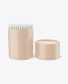 Kraft Paper Tube With Cotton Buds Mockup