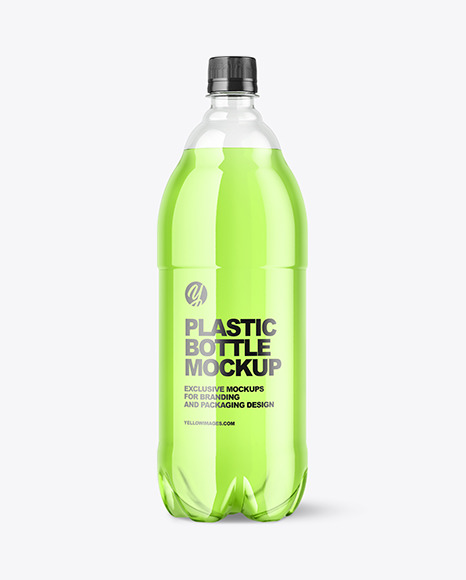 Clear Plastic Drink Bottle Mockup