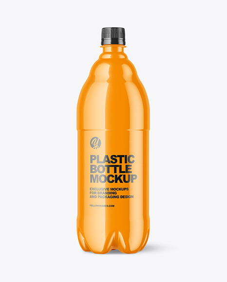 Glossy Plastic Bottle Mockup